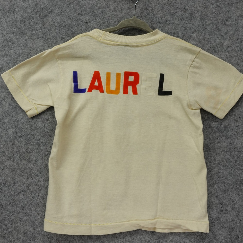 1970s Vintage Single Stitch Laurel Number 3 T Shirt Kids SMALL Youth ANVIL USA